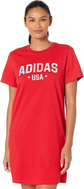 adidas Americana Tee Dress Scarlet LG
