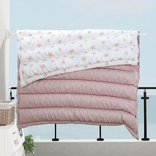 Miniatura 5 de iMonse Estante de secado de ropa, soporte de pared para baño, retráctil y plegable para interiores, ahorro de espacio para lavandería, balcón,