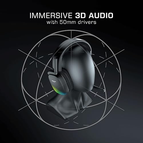 Miniatura 2 de ROCCAT Syn Pro Air - Auriculares inalámbricos de audio envolvente 3D ligeros con iluminación AIMO RGB y duración de la batería durante todo el día,