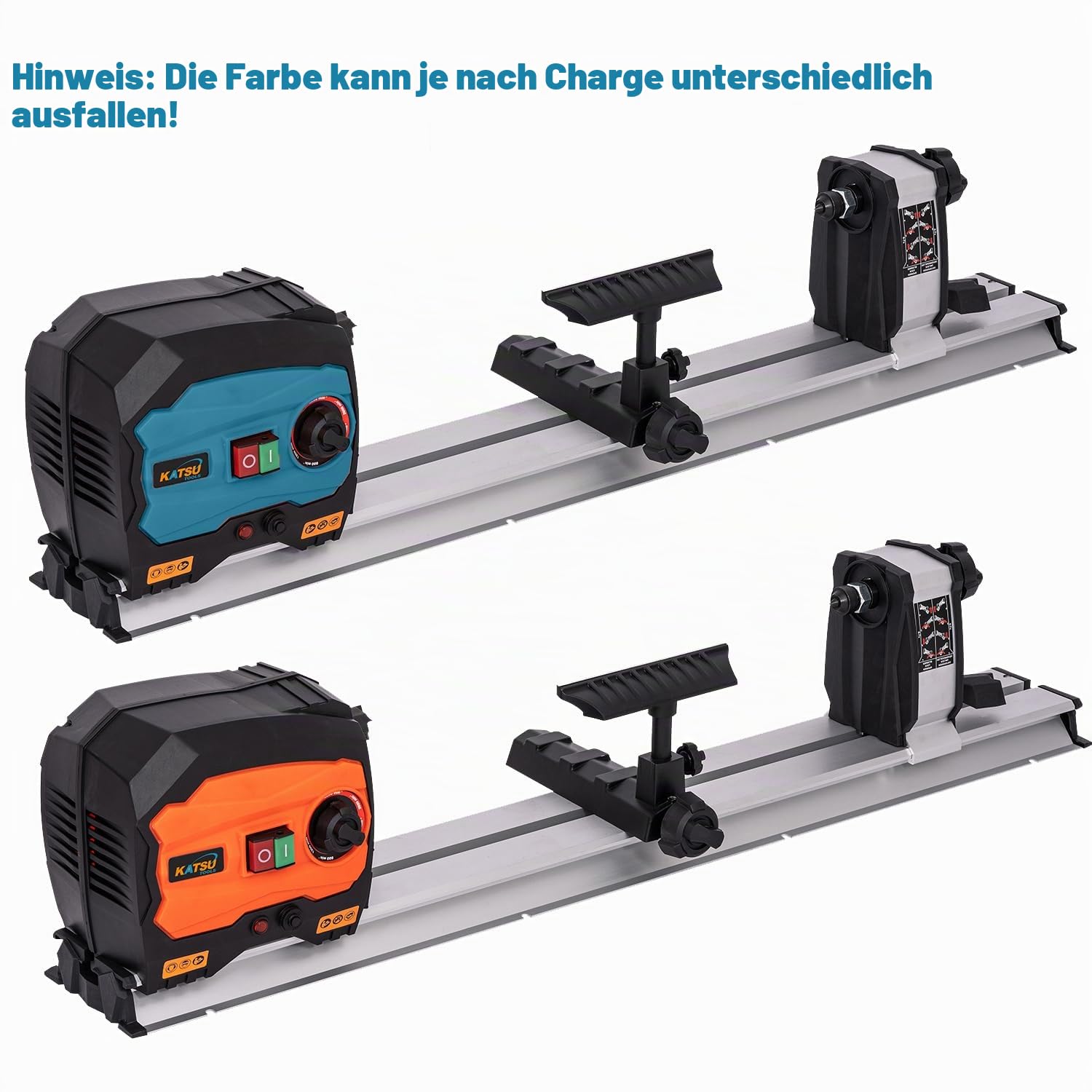 KATSU Mini-Drechselbank, 550 W, elektrische Tisch-Drechselmaschine mit variabler Geschwindigkeit, maximale Werkstücklänge 600 mm, für Heimwerkerprojekte in der Holzbearbeitung