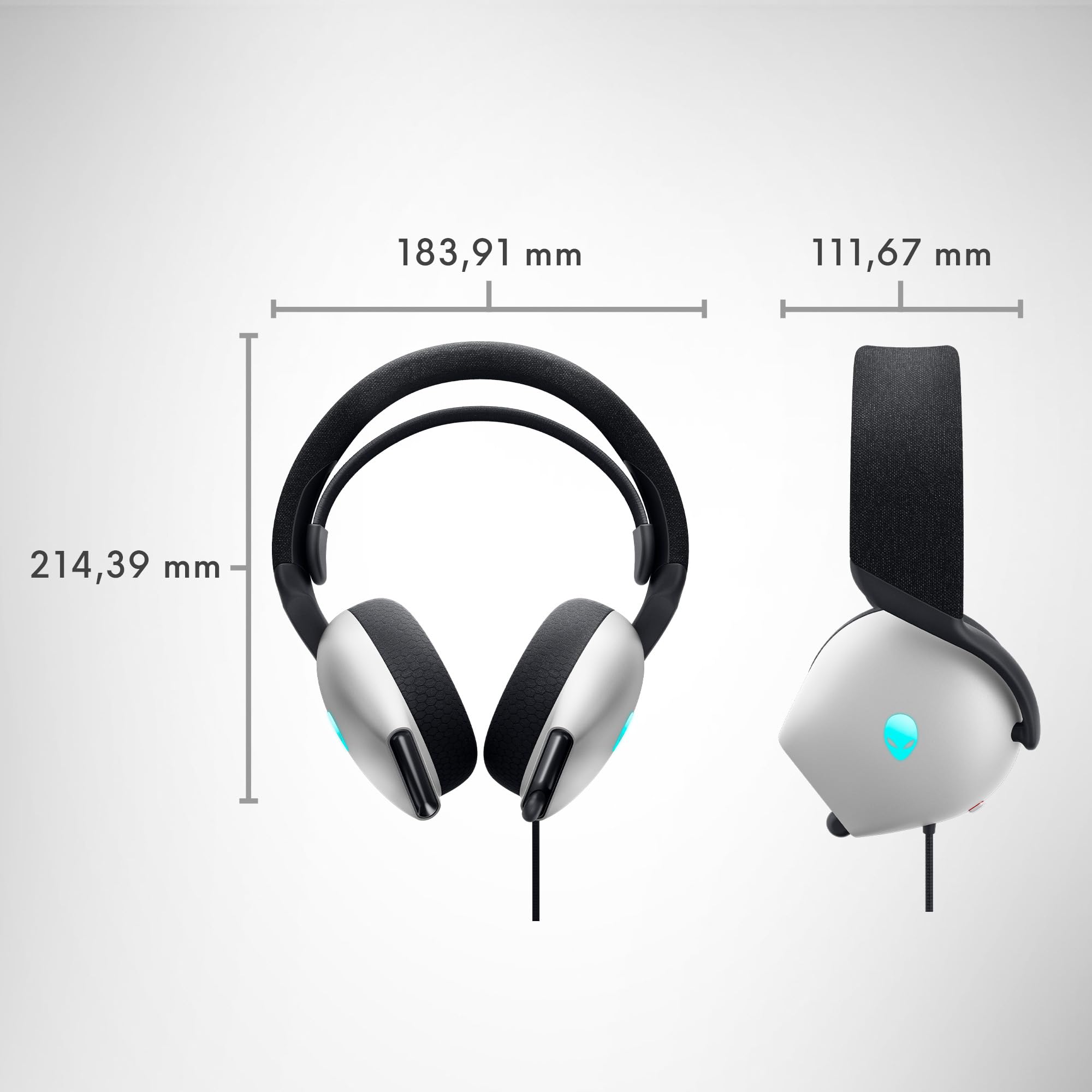 Casque Gaming Filaire Alienware - AW520H - Lunar light