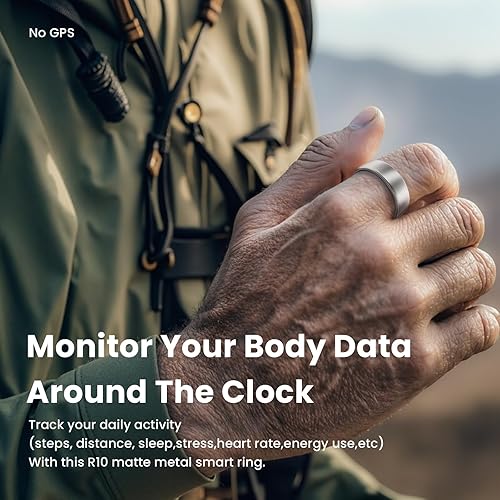 Miniatura 5 de Smart Health Ring - Rastreador de salud del sueño para mujeres y hombres con frecuencia cardíaca, oxígeno en sangre, monitor de sueño, pasos,