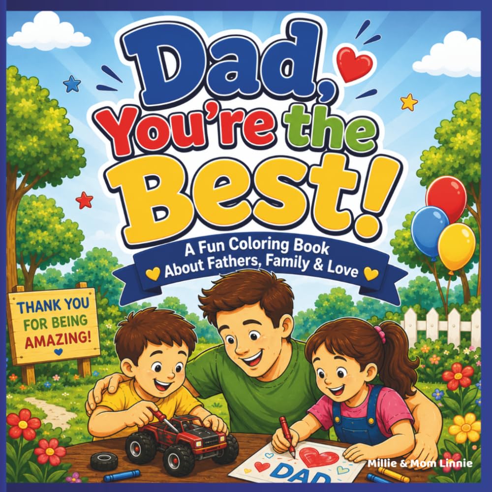Dad, You’re the Best!: A Fun Coloring Book About Fathers, Family & Love