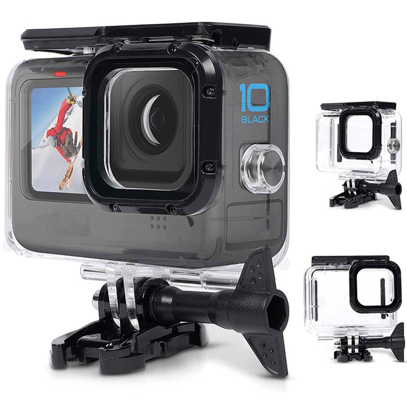 Protettiva Subacquea Immersione 60 Metri Custodia Impermeabile per Go pro Hero 13/12/11/10/9 Nero Action Camera con Accessori