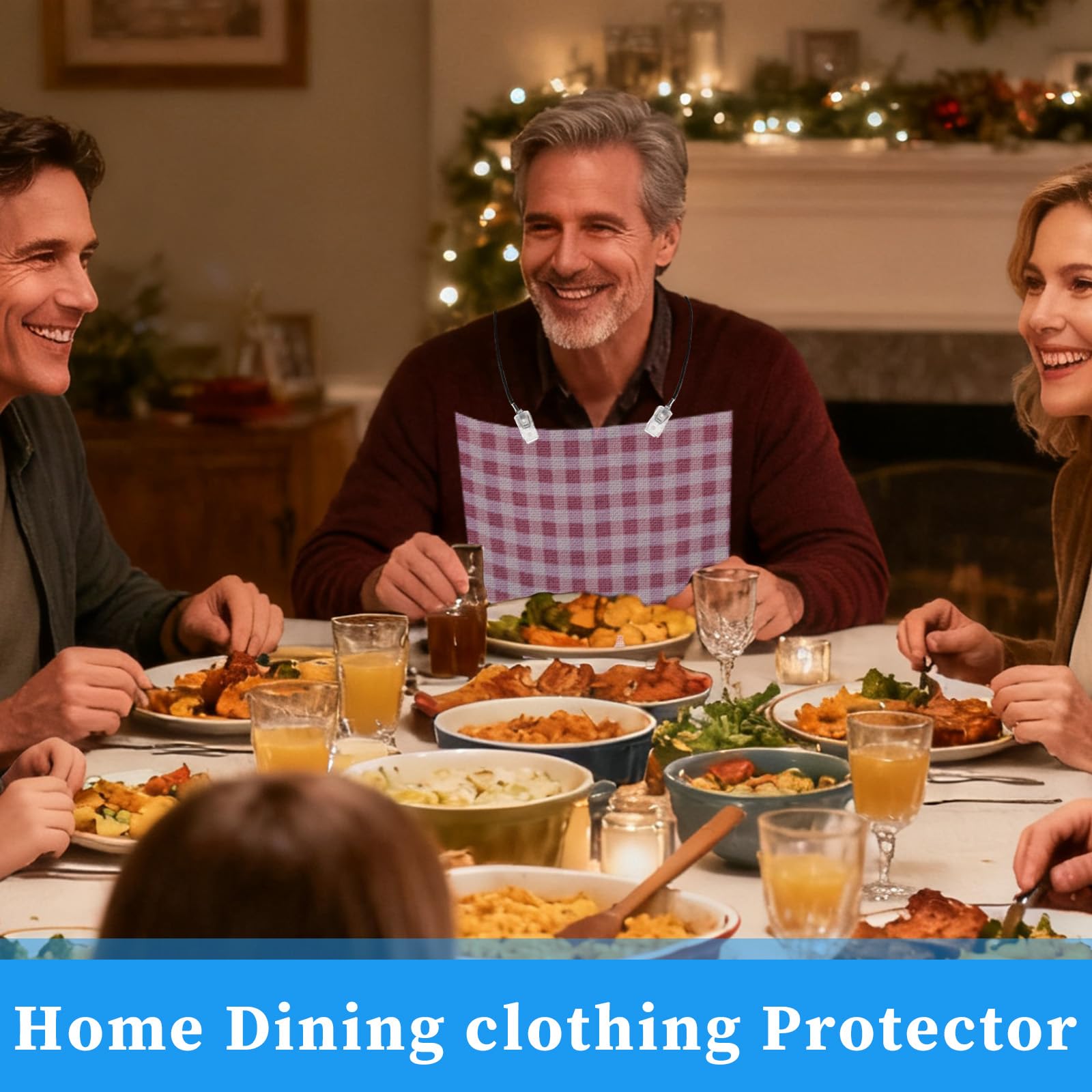 Lot de 3 pinces à serviette, support de serviette en cuir, pince à bavoir pour adulte, pinces à bavoir dentaire, bavoirs de salle à manger pour personnes âgées, pinces à serviettes de restaurant