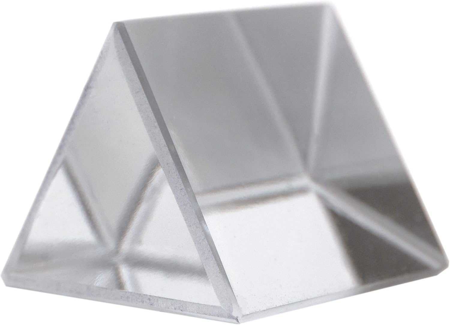 EISCO Equilateral Prism, 1 (26mm) Length, 1 (26mm) Faces - Triangular - Optical Quality Glass - Excellent for Physics, Light Refraction & Wavelength Experiments, Photography