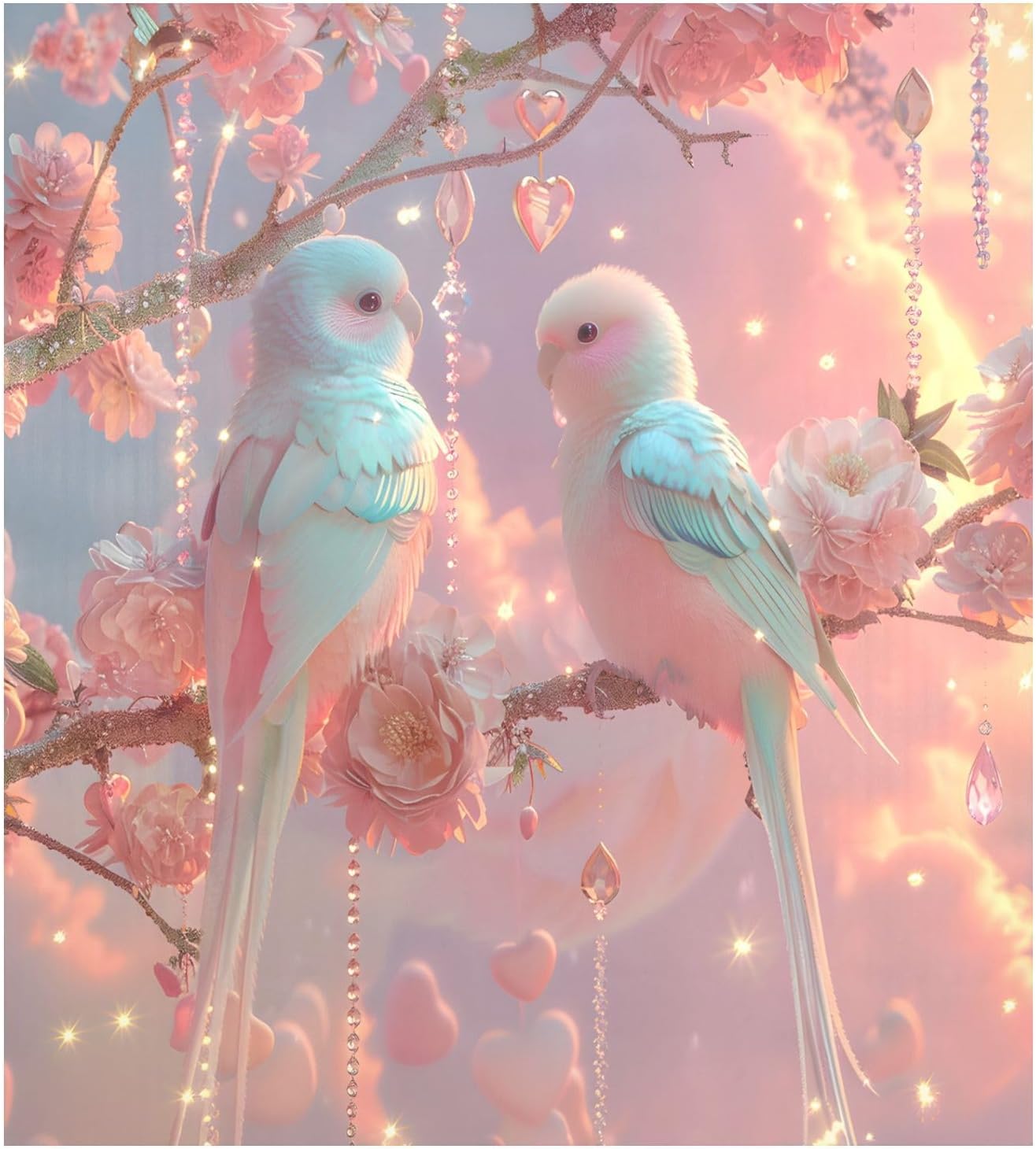 Dishwasher Magnet Cover Large Magnetic Stickers Two Birds Front Dishwasher Cover for Home Kitchen Refrigerator Decorative Lid