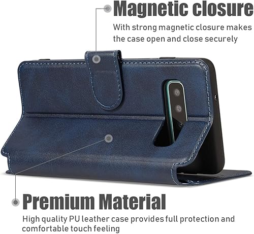 Miniatura 10 de QLTYPRI Para Samsung Galaxy S10 Caso Premium PU Cuero Simple Wallet Case TPU Bumper Ranuras Para Tarjetas Kickstand Cierre Magnético A Prueba De