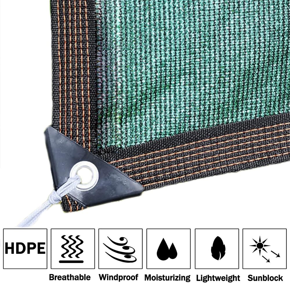 Malla Sombreo Camping,Verde Oscuro Red De Sombra 90% Protección UV,Vela Rectangular para BalcóN,ProteccióN De Plantas,Valla Perrera,Camping(6mx8m)