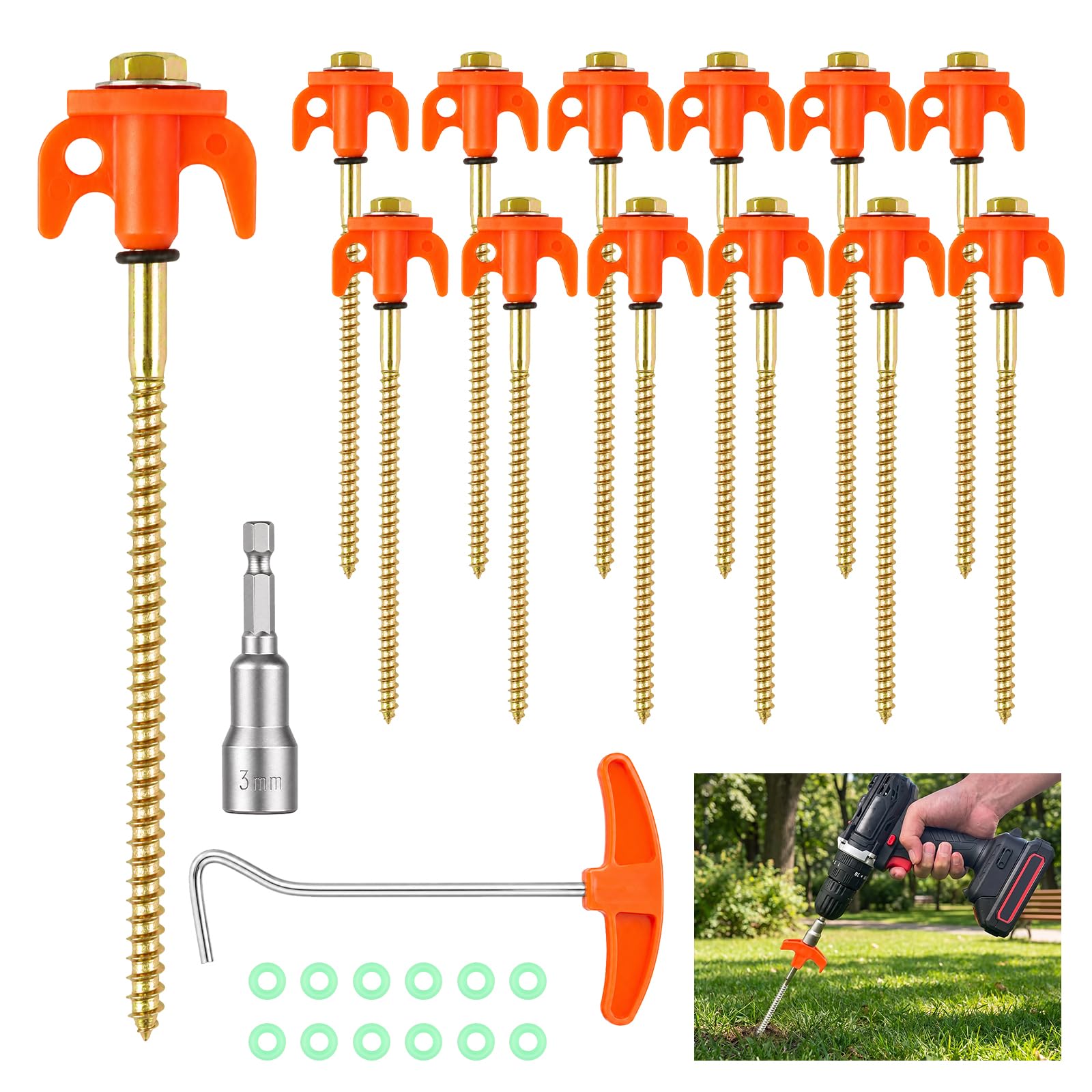 Clavijas para tienda de campaña ideales para parcelas de camping y roca