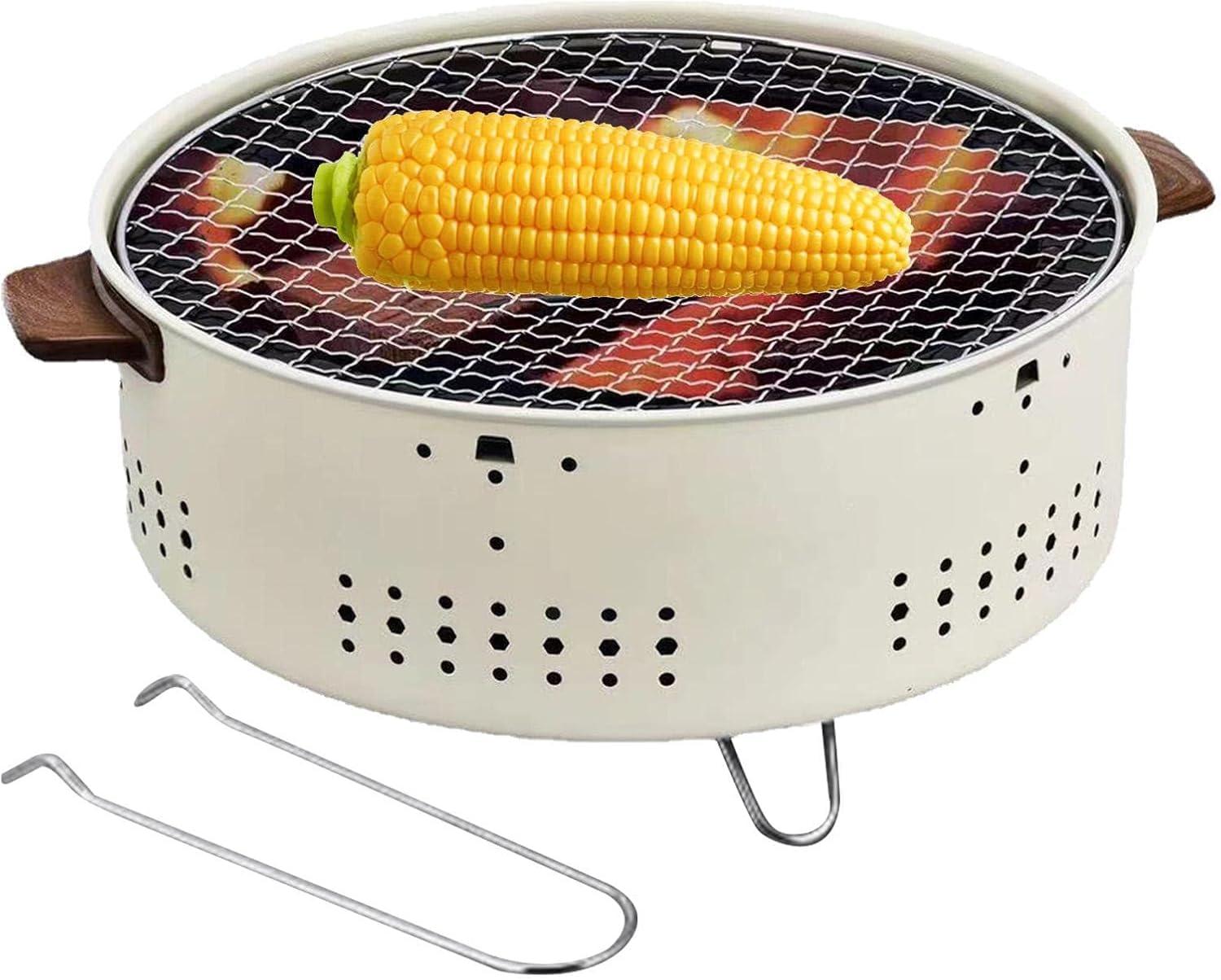Istara Backpacking BBQ Grills Charcoal Stove Barbecue Stove Tea Fire Stoves Beach Picnic Household Backyard Camping Round Heating Stove Tabletop Smoker Grill for Outdoor Camping Home Party (B0D97SF8VH) Amazon Price History, Amazon Price Tracker