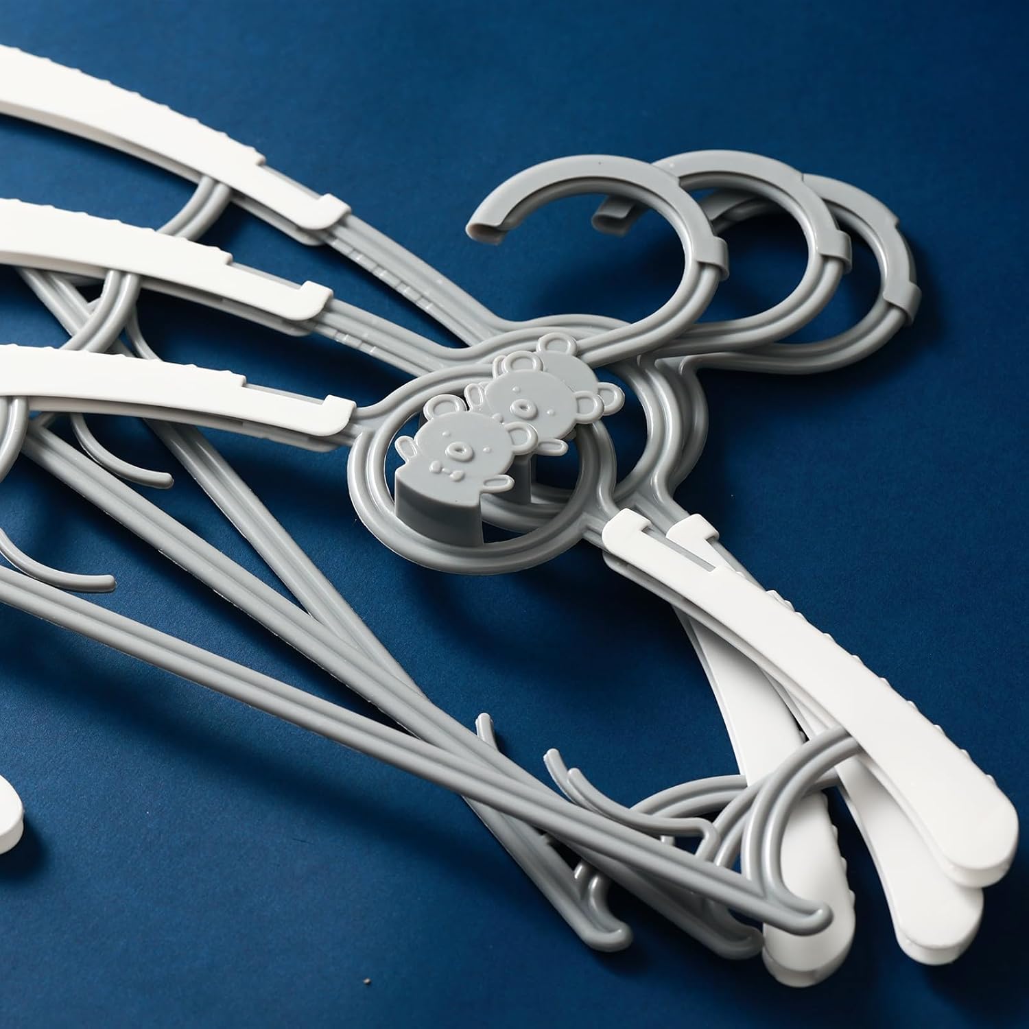 Baby Hangers for Nursery Closet 40 Pack Plastic Kids Clothes Hanger Space Saving Non Slip Extendable Toddler 11-14” Adjustable Hangers Heavy Duty Clothing Infant Hanger Bulk, Mixed Color for Boys - Image 9