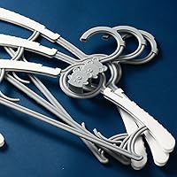 Vista 9 de Perchas de bebé para guardería y clóset, paquete de 40 perchas de plástico para niños, ahorro de espacio, antideslizantes, extensibles, ajustables