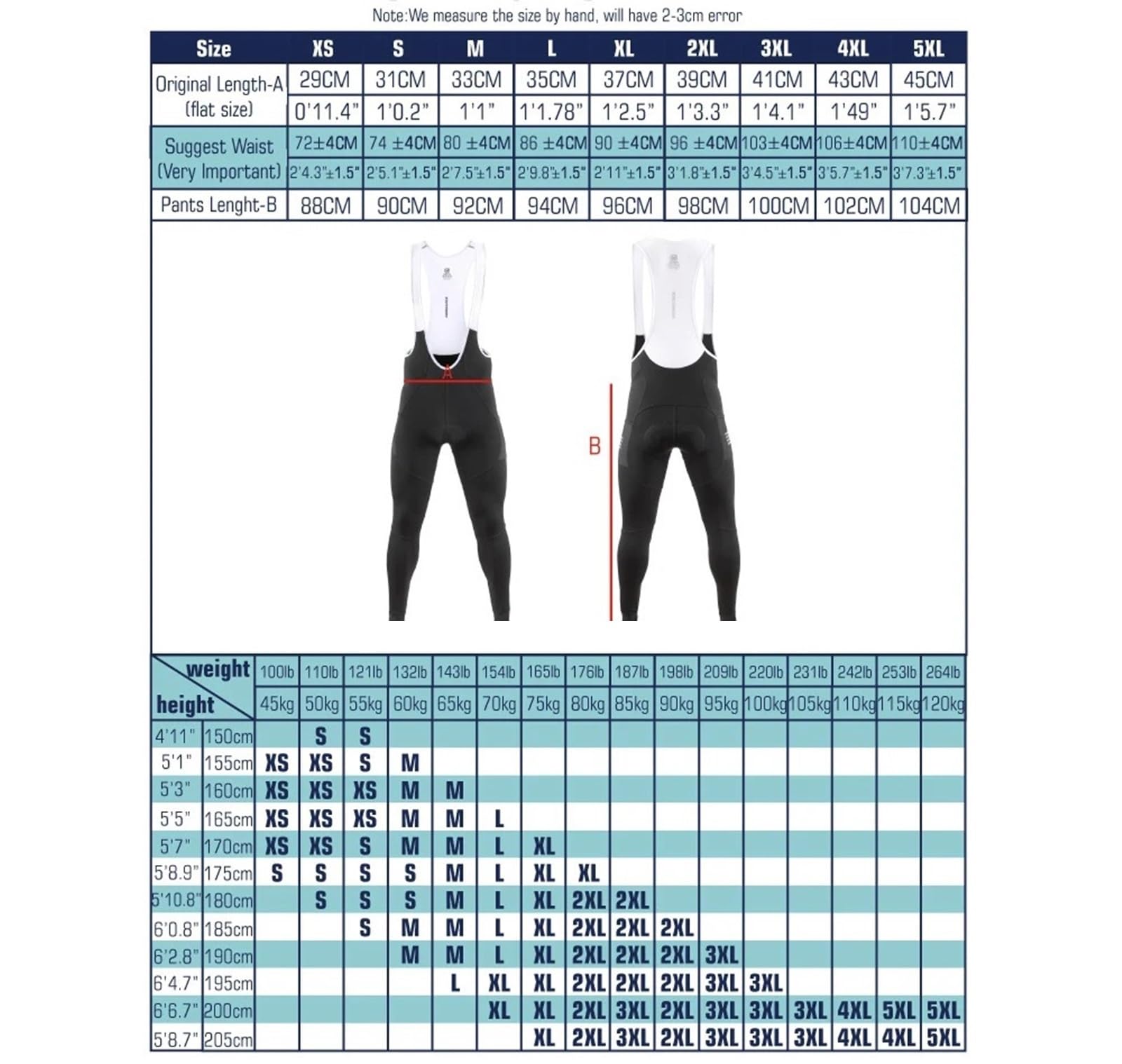 Culote Largo Ciclismo Pantalones con tirantes de ciclismo for hombre, pantalones térmicos de lana con almohadilla de secado rápido for invierno, medias largas con pechera de gama alta Culote Con Tiran