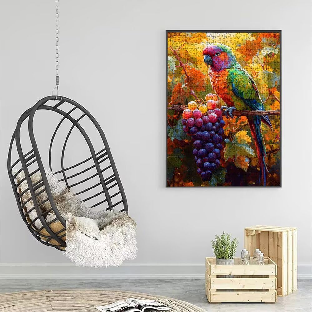 Puzzle 2000 sztuk, papuga winogronowa dla dorosłych 2000, drewniane puzzle, klasyczne gry edukacyjne, niemożliwe wyzwanie, rodzina gier, kreatywny prezent DX0YL1-758