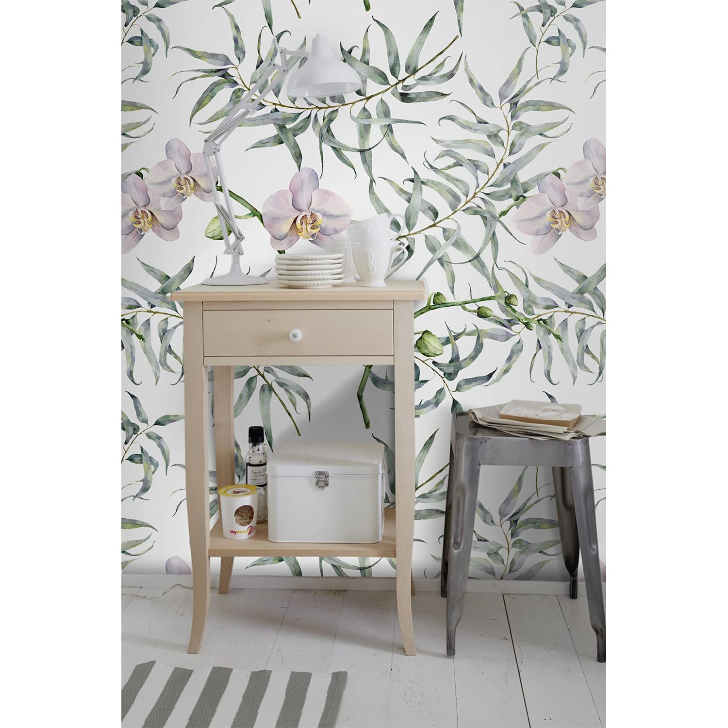 Stickers muraux fleurs d'orchidées pour décoration meuble chambre et salon