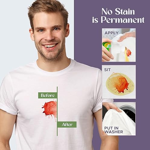 Miniatura 5 de Sonett Jabón líquido orgánico tradicional quitamanchas líquido, altamente eficaz contra marcas causadas por tinta, sangre, grasa y fruta, 4 onzas