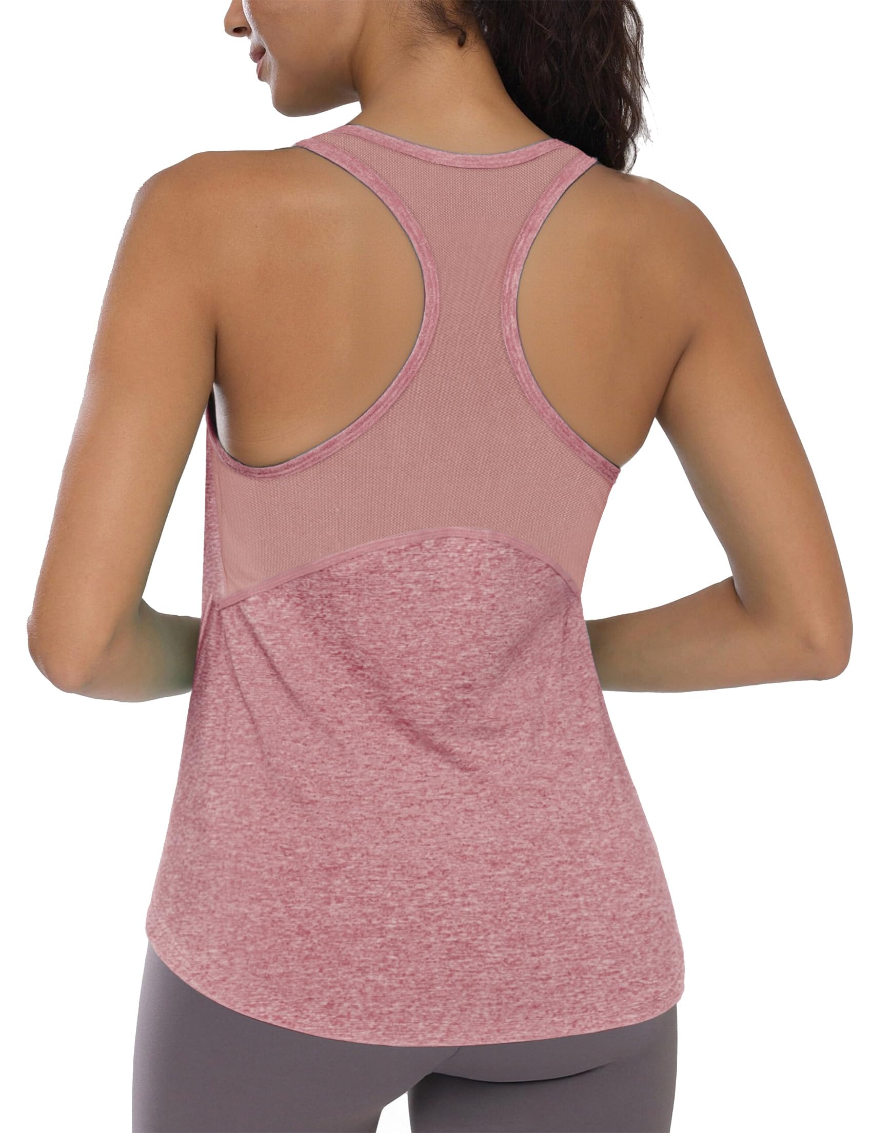 Camiseta Tirantes Mujer Deportiva Cuello Redondo Sin Mangas Ligera y Transpirable Racerback Yoga Tops para Gimnasio Correr S-XXL — view 14
