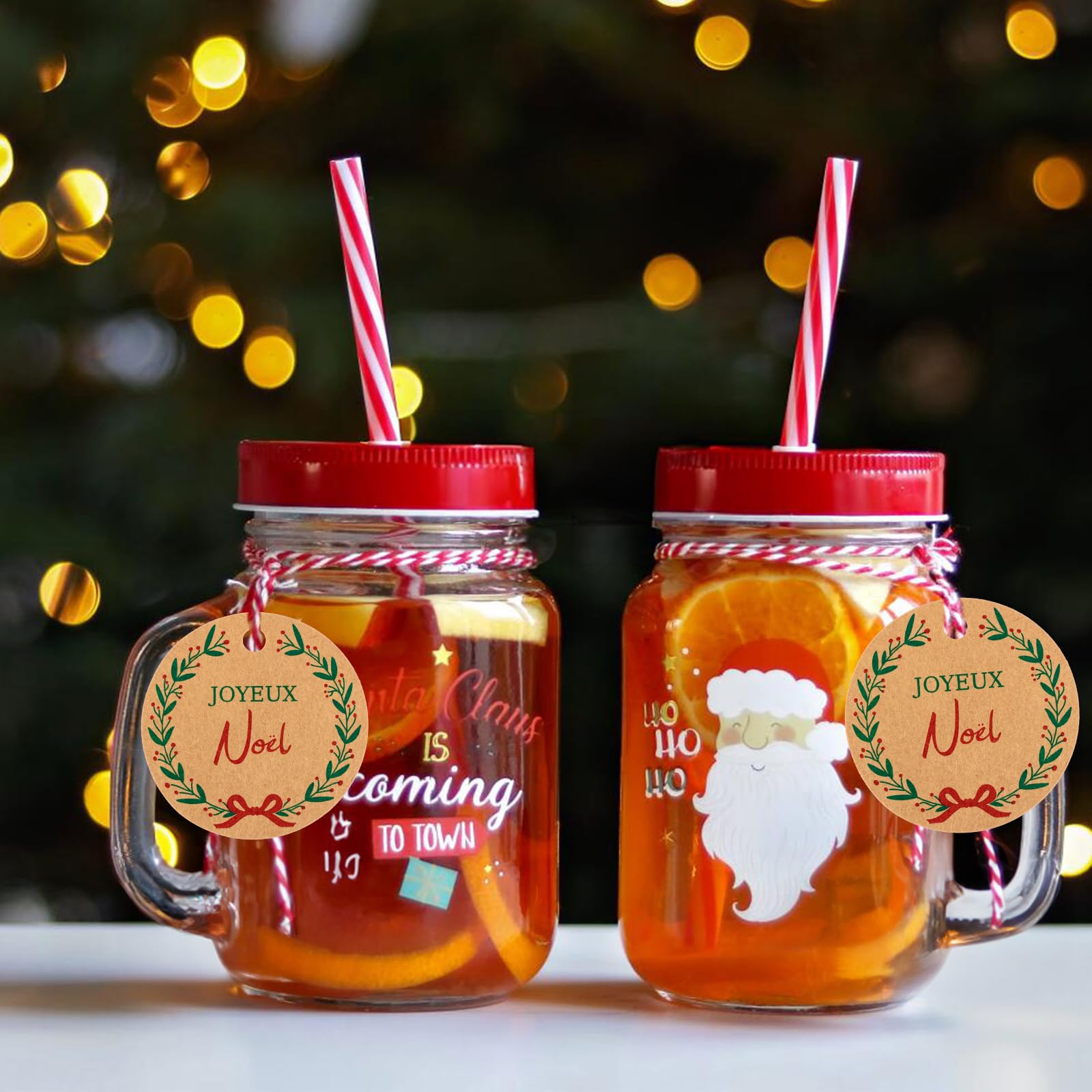 Lot De 40 Breloques De Noël Joyeuses - 5 Pouces, 5 Coloris Assortis (8 De Chaque)