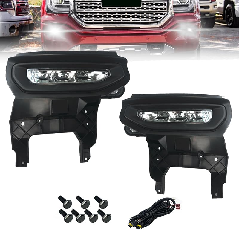 Faróis de Neblina LED Boxlight para GMC Sierra 2016 a 2018 – Par