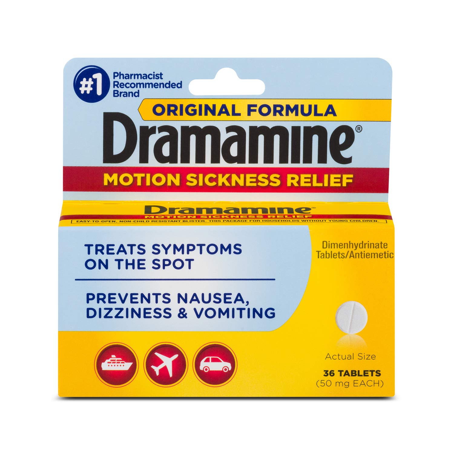 Buy Dramamine Original Formula Motion Sickness Relief 36 Count and
