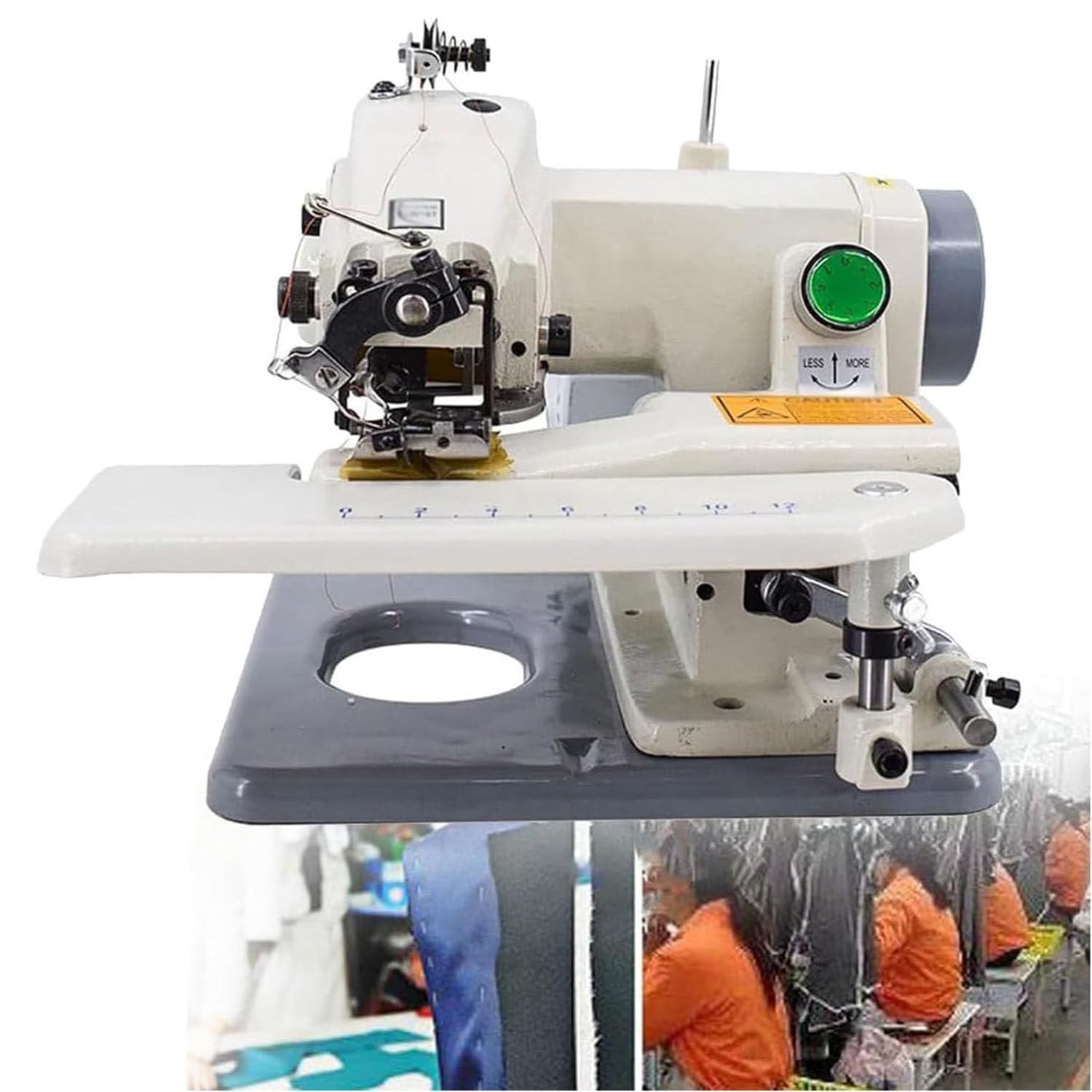 Máquina de Coser modista Dobladillo Pedal Profesional 10 Agujas Alteraciones Dobladillo Pantalones Máquina de Acolchado de Prendas 1200rpm Velocidad máxima