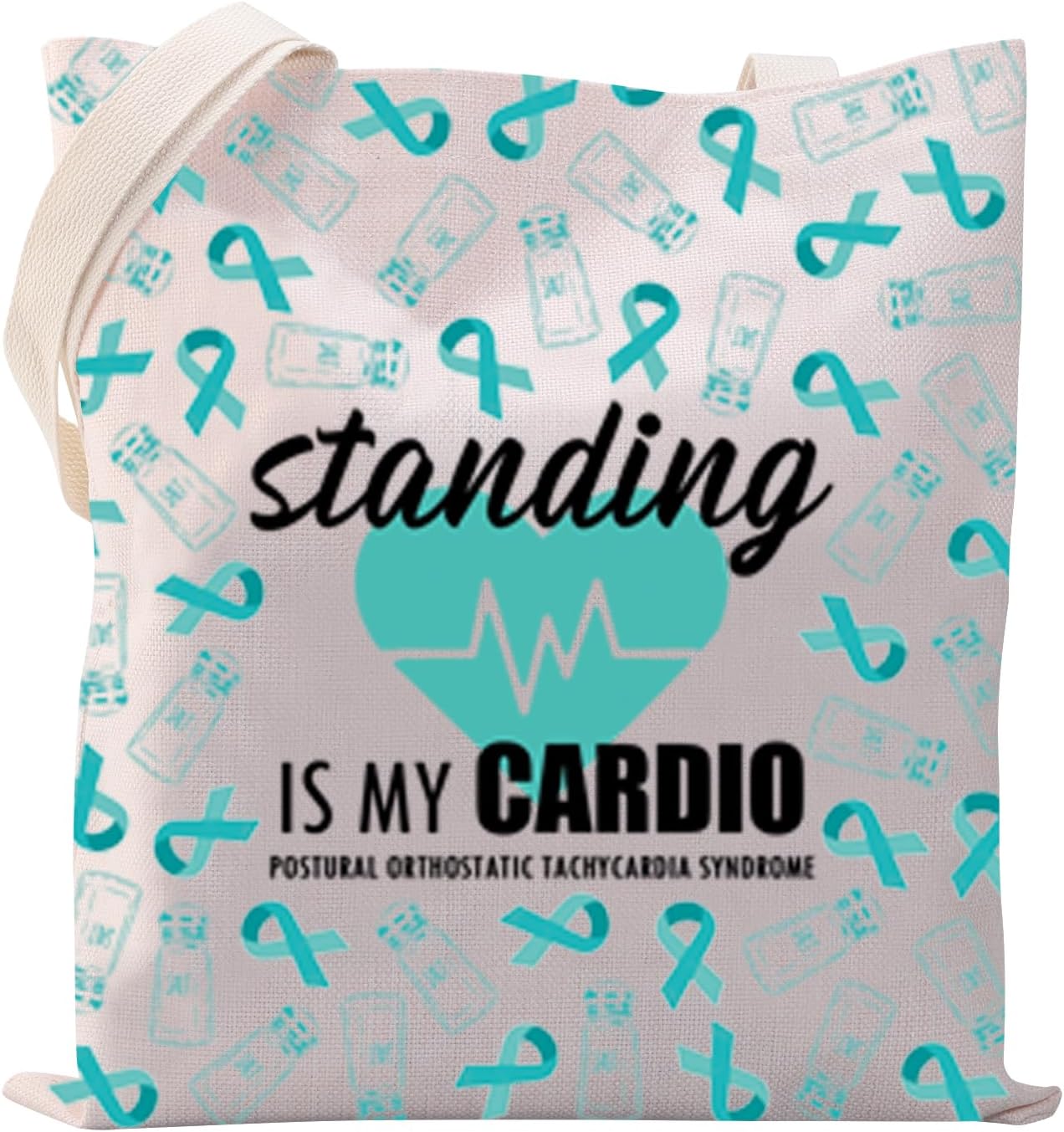XYANFA Standing Is My Cardio Warrior Gift Bag - Dysautonomia Makeup Medical Gifts (MY CARDIO T) - Image 3
