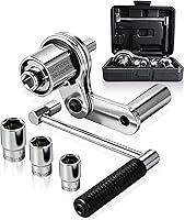 Gickbusus 1/2" Drive Torque Multiplier Wrench Set 1:16 Ratio - Heavy Duty Lug Nut Remover with 17mm, 19mm, 21mm Sockets for Tires, Mechanics & DIY