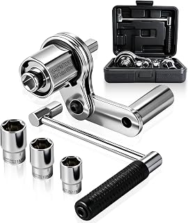 Gickbusus 1/2" Drive Torque Multiplier Wrench Set 1:16 Ratio - Heavy Duty Lug Nut Remover with 17mm, 19mm, 21mm Sockets for Tires, Mechanics & DIY