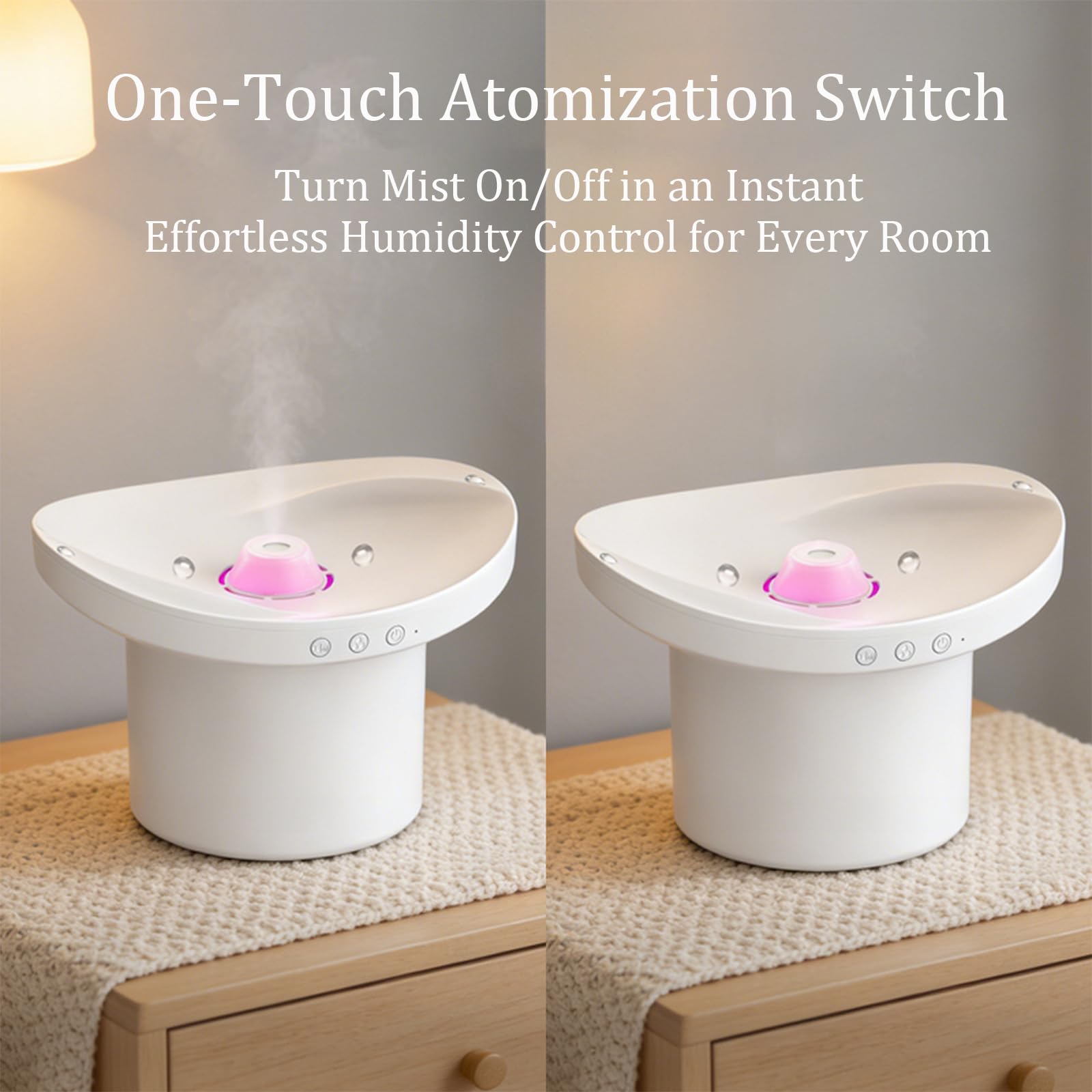 Umidificatore a nebbia fredda con diffusore di oli essenziali, altoparlante Bluetooth e luce LED a 7 colori, spegnimento automatico, perfetto per uso domestico e ufficio