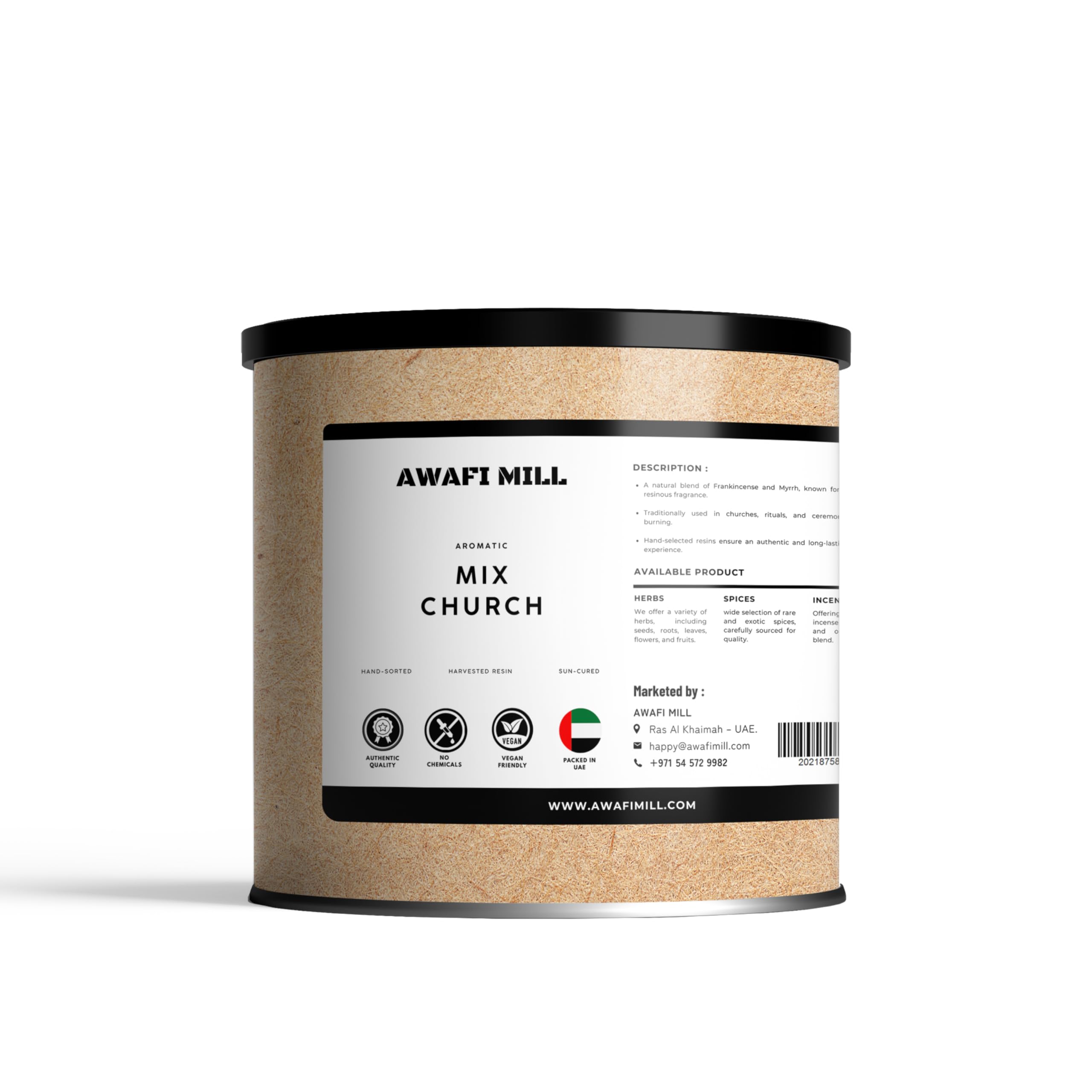 AWAFI MILL Mix Church Incense | Traditional Incense Blend for Aromatic Ambiance & Spiritual Rituals - 100 g | 3.5 Oz