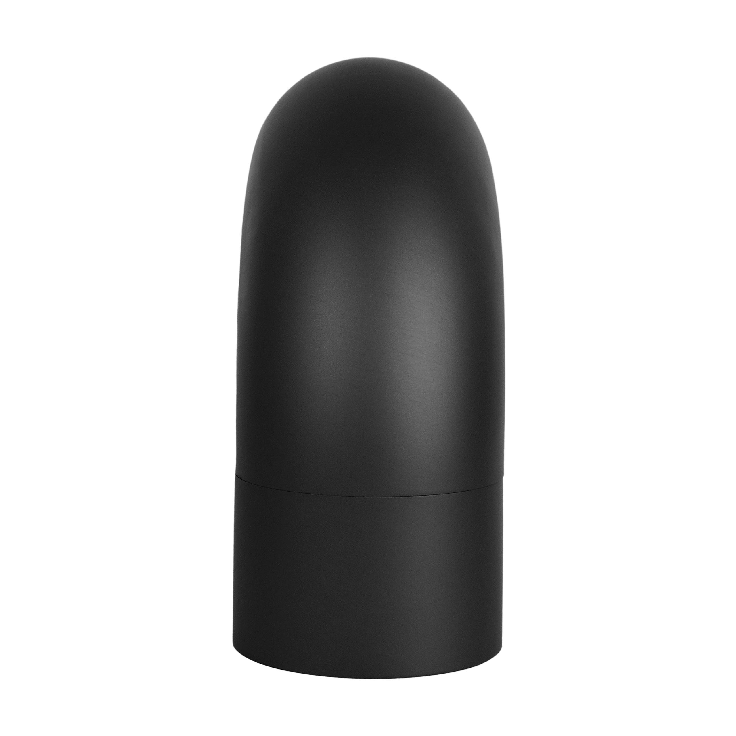 LANZZAS Ofenrohr Bogen 90° gezogen mit Tür (fullform) - im Durchmesser 150 mm - Farbe: schwarz - Rauchrohr/Knie-Bogen mit Reinigungsverschluss