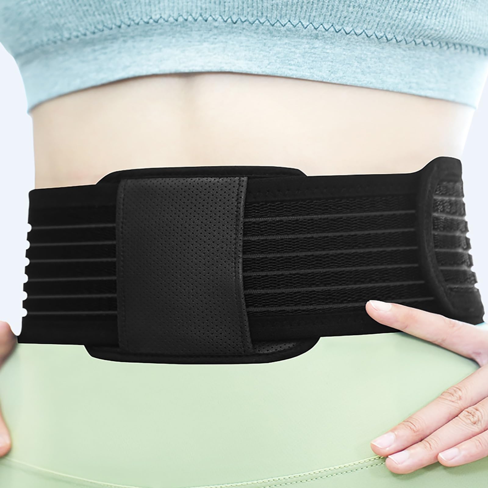 Fascia Ernia Ombelicale per Uomo e Donna Fascia Addominale Post Operatoria per Donna e Uomo con 2 Cuscinetti di Compressione Unici(Small)