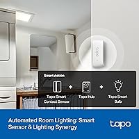 Vista 6 de Tapo Door Sensor Starter KIT, Matter Compatible, 3X Smart Door Window Contact Sensor and 1x Smart Hub with Built-in Chime, Smart Automation