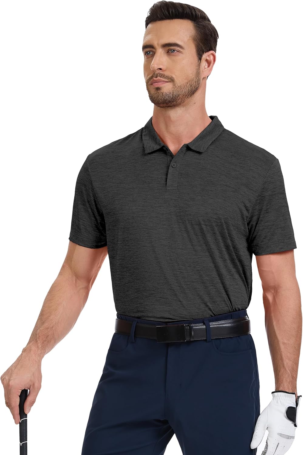 Pioneer Camp Men's Golf Shirt UPF 50+ Quick Dry Polo Shirts Short Sleeve Moisture Wicking Performance Tees Collar Work Shirts