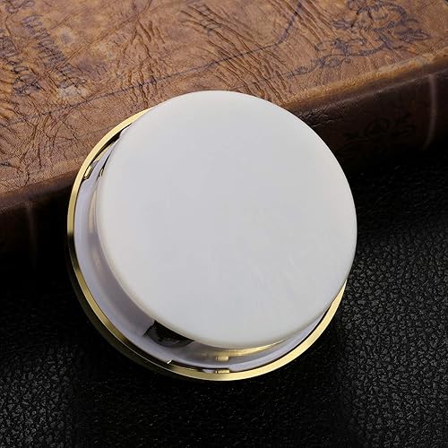 Miniatura 5 de Hicarer Inserto redondo para reloj de 3-1/8 pulgadas (3.150 in) Movimiento de cuarzo con número romano con borde dorado (borde dorado)