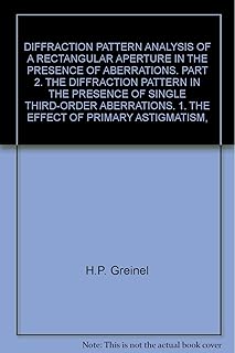DIFFRACTION PATTERN ANALYSIS OF A RECTANGULAR APERTURE IN THE PRESENCE OF ABERRATIONS. PART 2. THE DIFFRACTION PATTERN IN THE PRESENCE OF SINGLE THIRD-ORDER ABERRATIONS. 1. THE EFFECT OF PRIMARY ASTIGMATISM, - Buy now