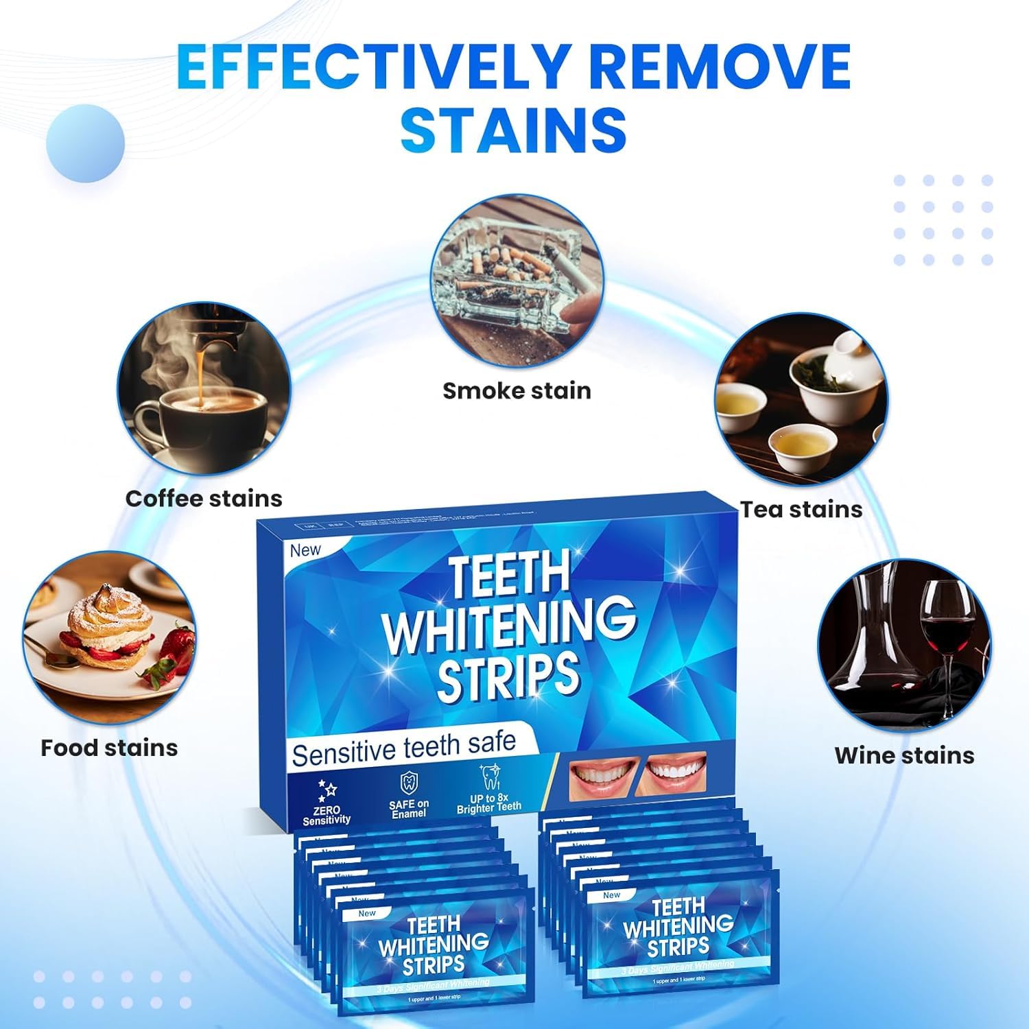 strisce sbiancante denti professionale sbiancanti denti - 28 strisce sbiancanti 14 Sessioni sbianca denti striscia sbiancante denti teeth whitening strips per sbiancamento denti Sicuro per Smalto