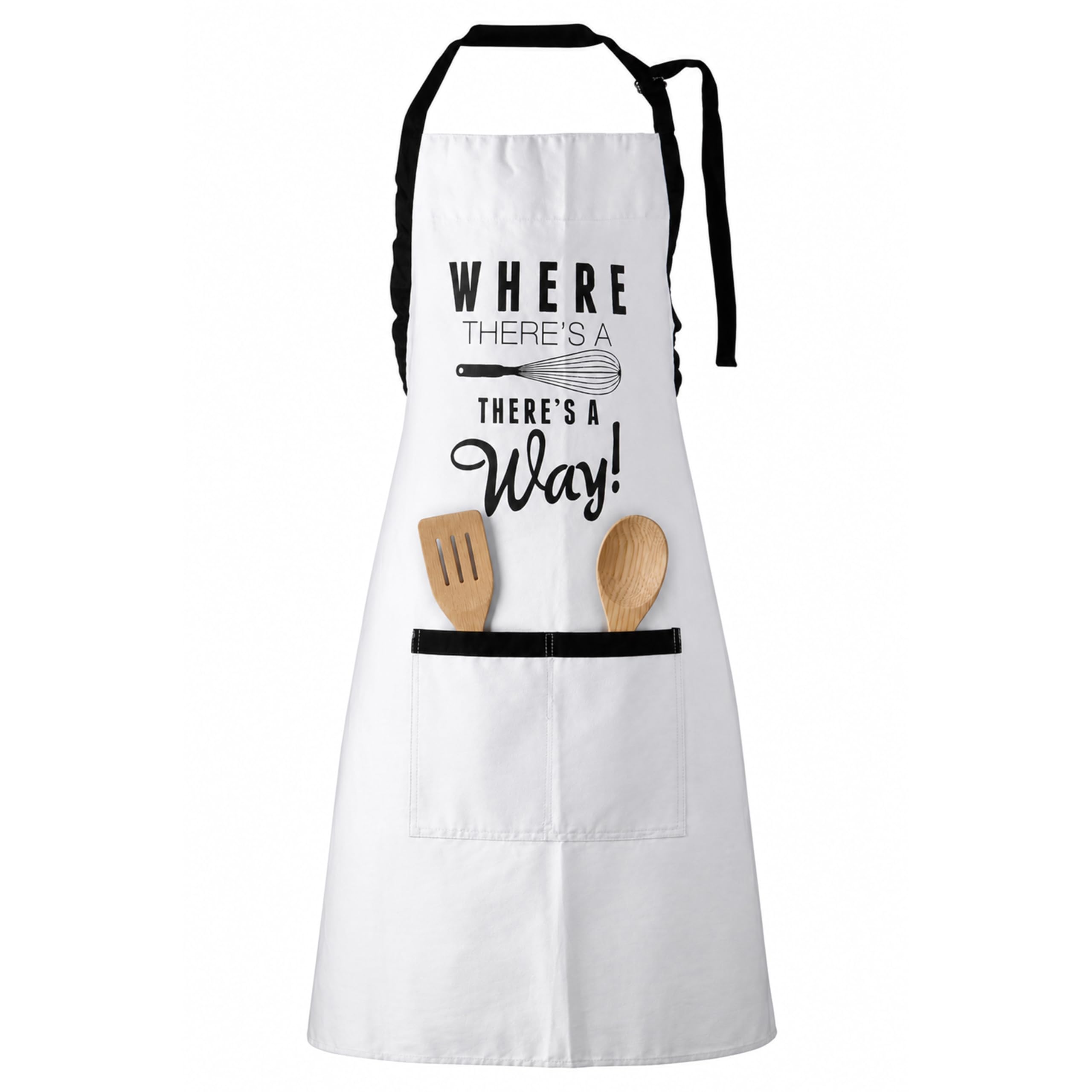 Premier Housewares Pun And Games Apron, White & Black