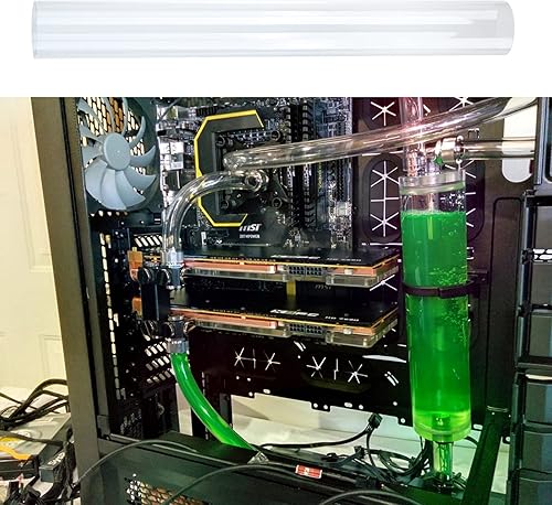 Miniatura 5 de 4 tubos rígidos de policarbonato, 1.969 in (2 pulgadas) de diámetro exterior x 0.079 in de grosor de pared, tubos de plástico transparente PETG de