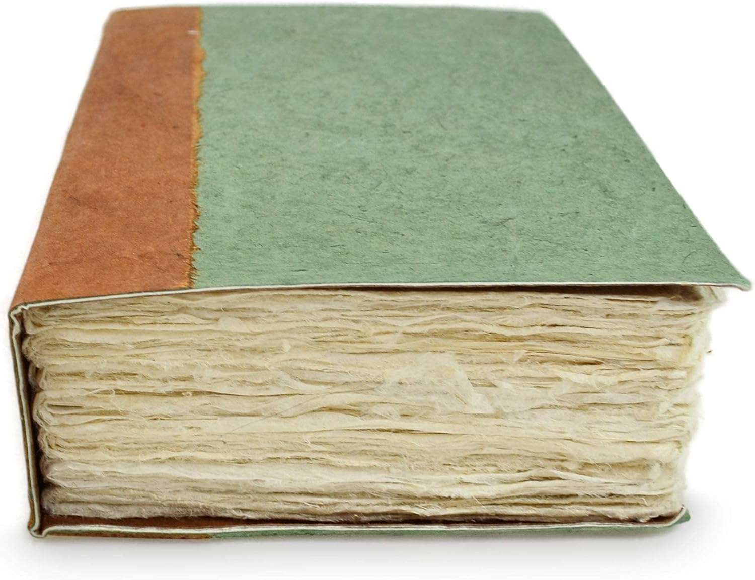 Kathmandu Valley Co. Nepali Wayfinder Journal with Extra-thick Handmade Lokta Paper, 5x8 Inch Personal Writing Office Notebook Sketchbook. Made in Nepal. (Sage, Small)