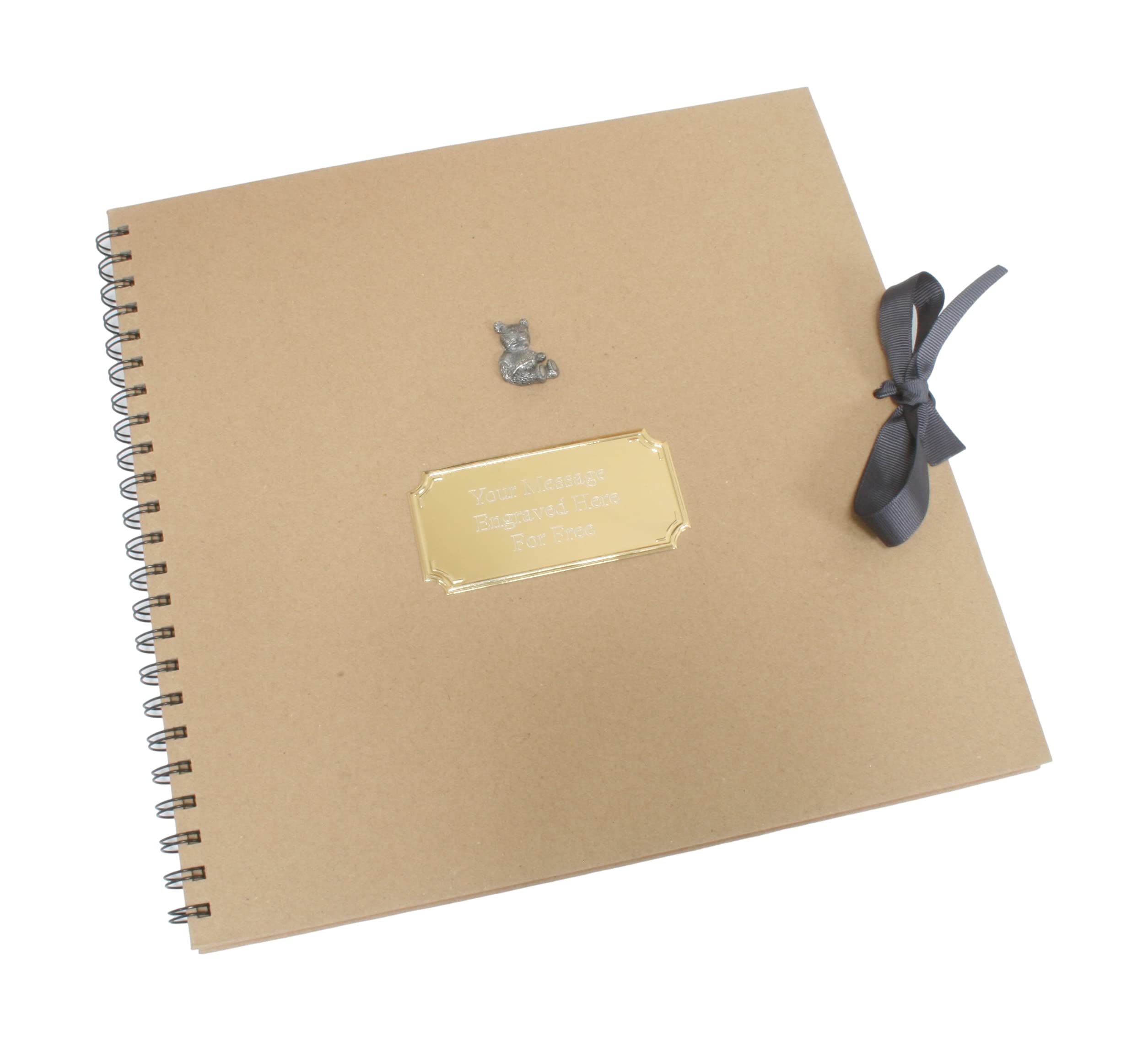 Teddy Bear Large 12" x 12" Scrapbook Spiral Bound & Free Engraving 364
