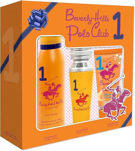Beverly Hills Polo Club Gift Set No.1 for Women’s Eau De Parfum 50ml + Deodorant 150ml + Shower Cream 150ml