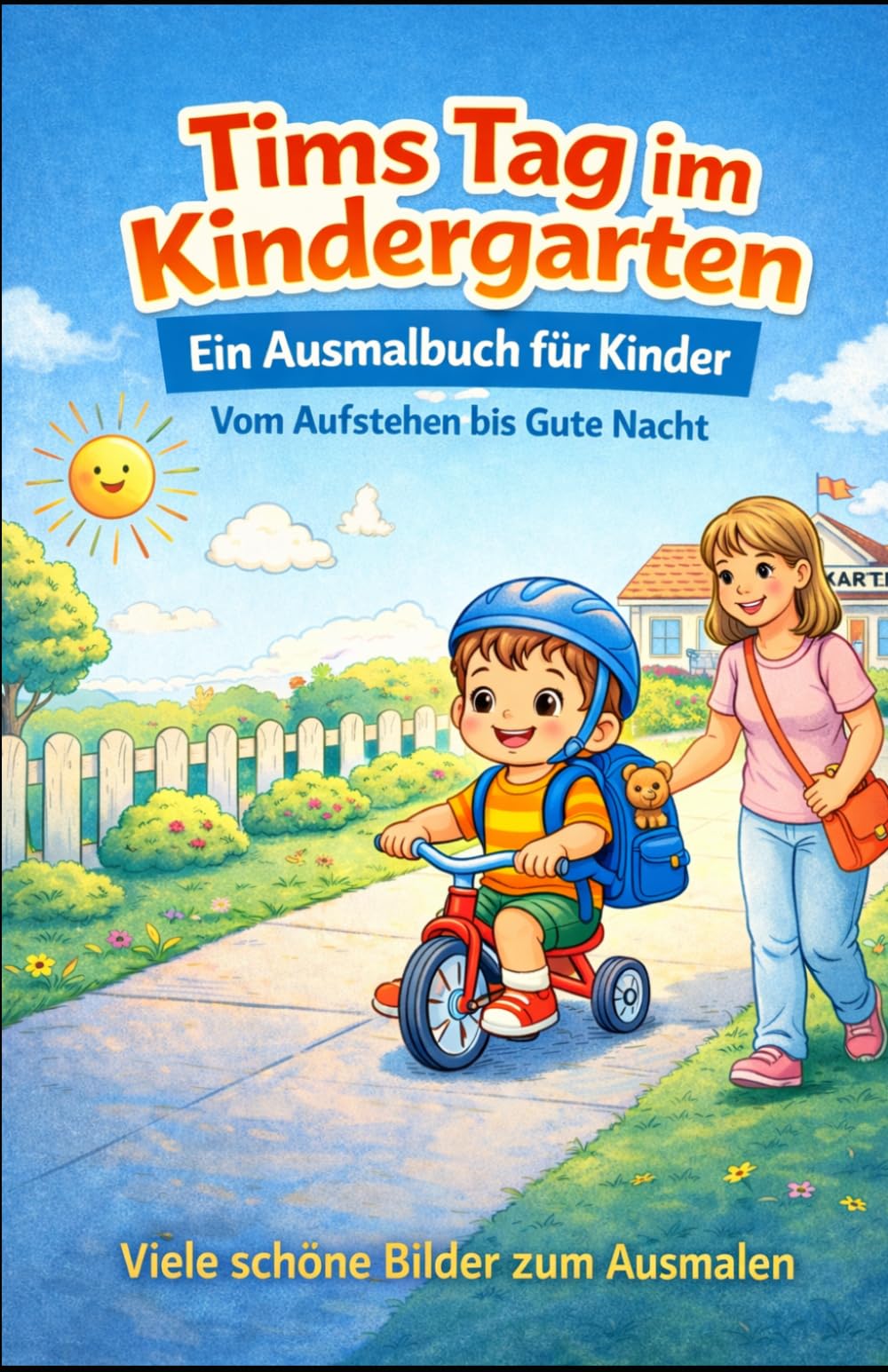 Tims Tag im Kindergarten: Ein Ausmalbuch für Kinder