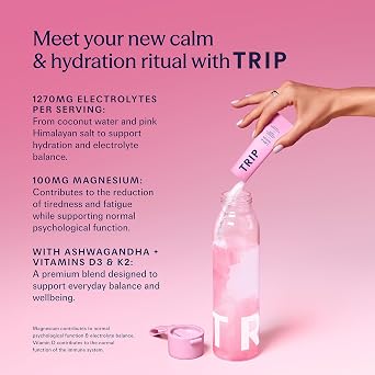 TRIP Calm Electrolyte Magnesium Powder, Variety Pack, 15 Sachets