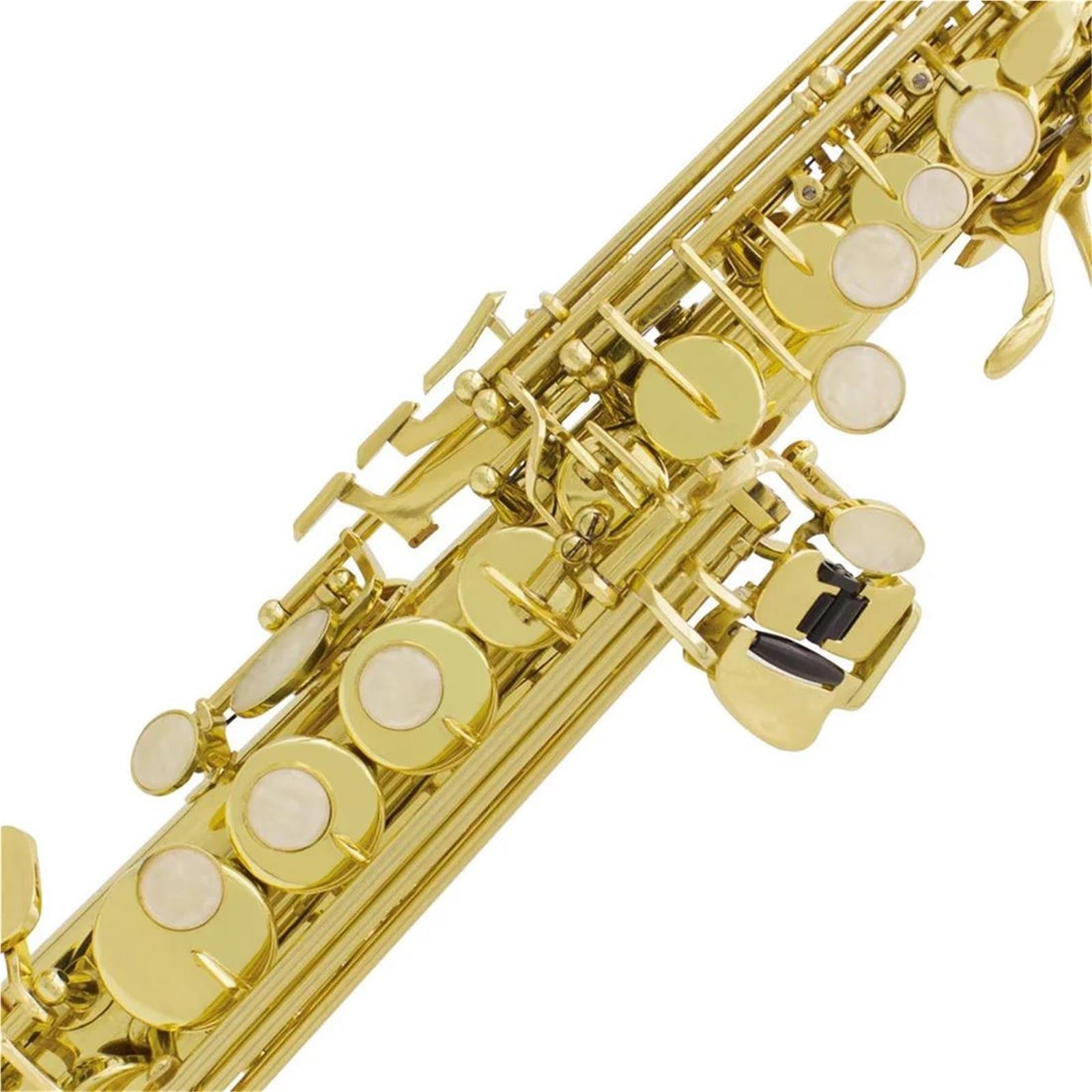 Zestaw Saksofonu Sopranowego Bb Z Korpusem Mosiężnym Profesjonalny Instrument Dęty Drewniany Z Kluczem B I Akcesoriami W Futerale Saksofon