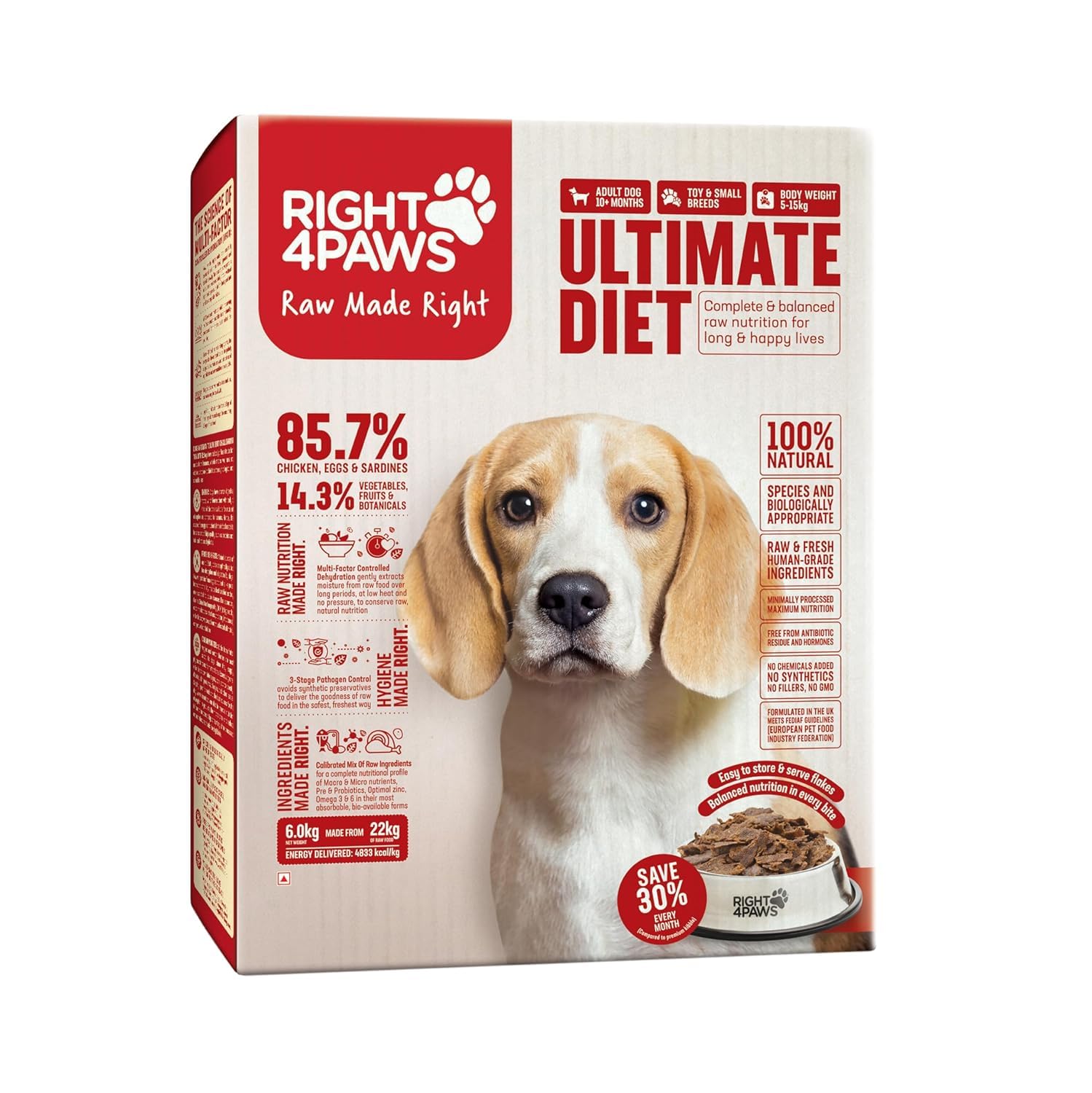 2kg Dog Food - Toy & Small Breed Diet for Adult with High Nutrition Chicken Eggs & Sardine - Next Gen Pet Dry Food 85% Animal Source Biologically Appropriate Reduce Stool Obesity Risk-image-9