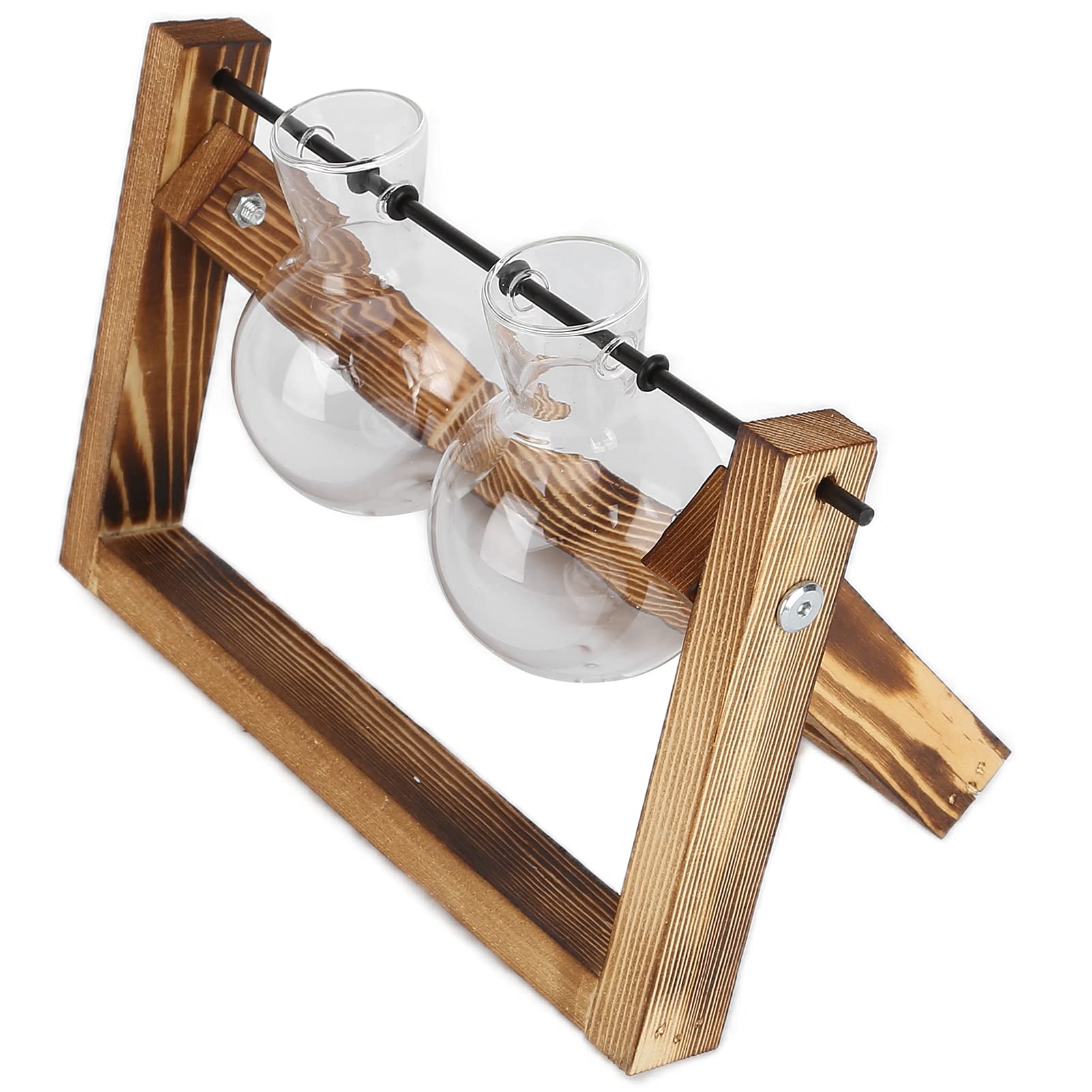 all'ingrosso Vaso per lampadine in vetro - Supporto in legno e metallo