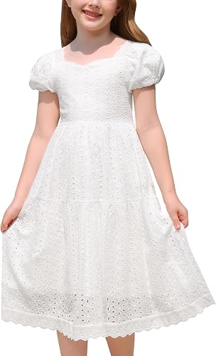 FYMNSI Kids Girls Flower Girl Dresses Wedding 1st Communion Dress Princess Short