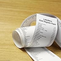 Vista 7 de LabelMore Papel térmico de recibo de 2-1/4 pulgadas x 85 pies, rollos de papel para tarjetas de crédito térmicos, rollo de caja registradora, papel